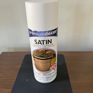 Premium Decor Satin White Decorative Finish Enamel Spray Paint 12oz PDS3 Fast Dr